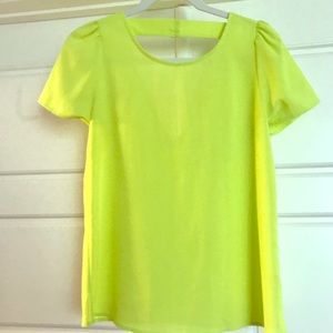 Bright Yellow Short Sleeve Shirt